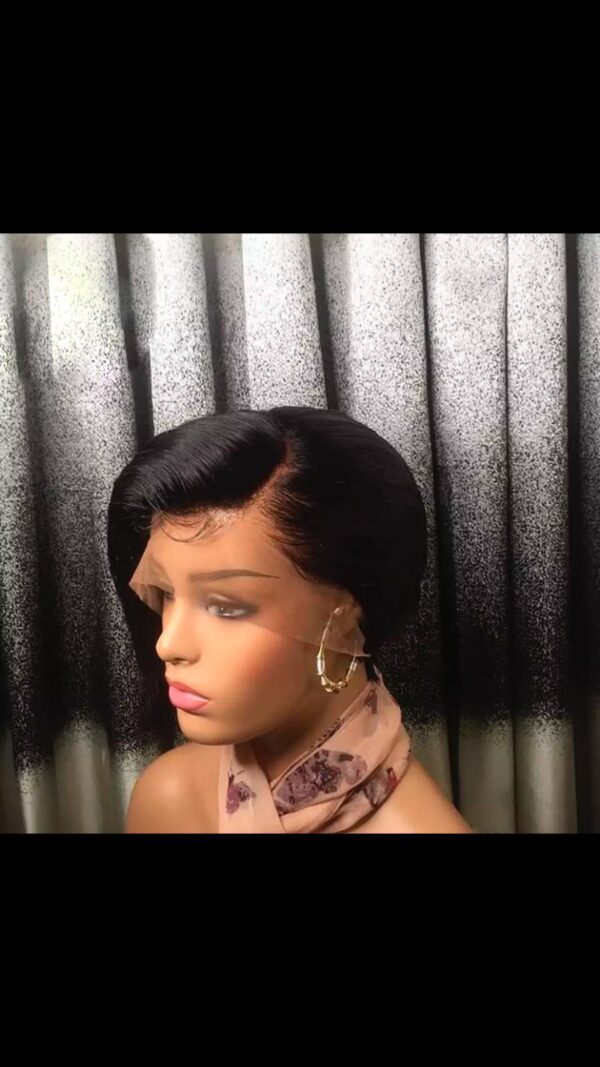 Cheveux humains courte lisse